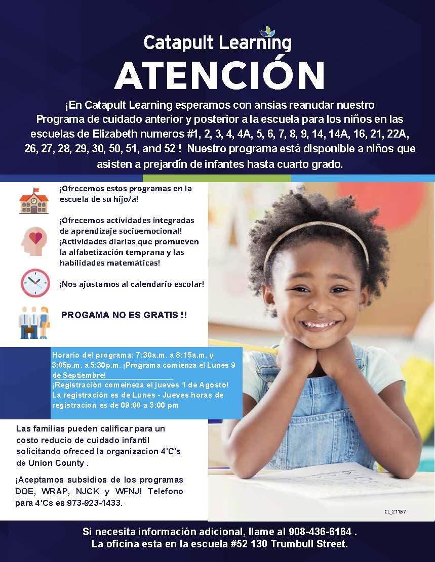 Catapult Learning Flyer Spanish